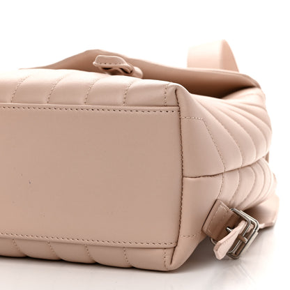 Saint Laurent Calfskin Y Quilted Monogram Small Loulou Backpack Marble Pink 10 of 11