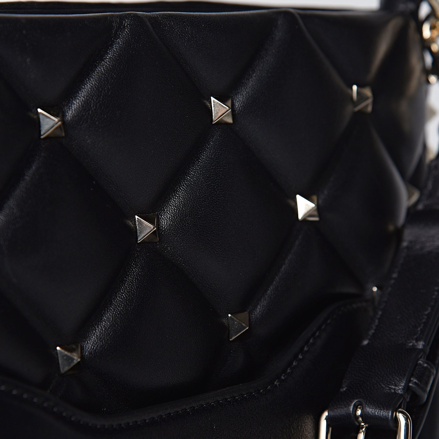Nappa Candystud Shoulder Bag Black