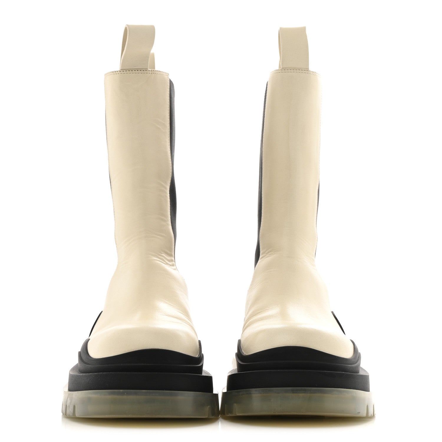 Bottega Veneta Calfskin The Tire Chelsea Boots 39.5 Wax Black Transparent 3 of 12