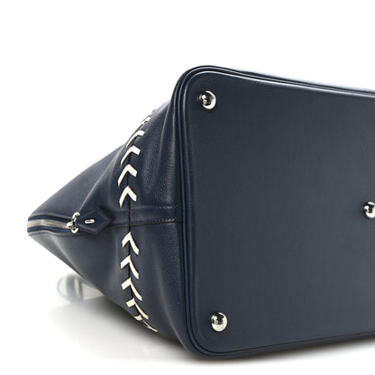 Hermes Evercolor 1923 Bolide 45 Baseball Bag Bleu De Malte Blanc 8 of 9