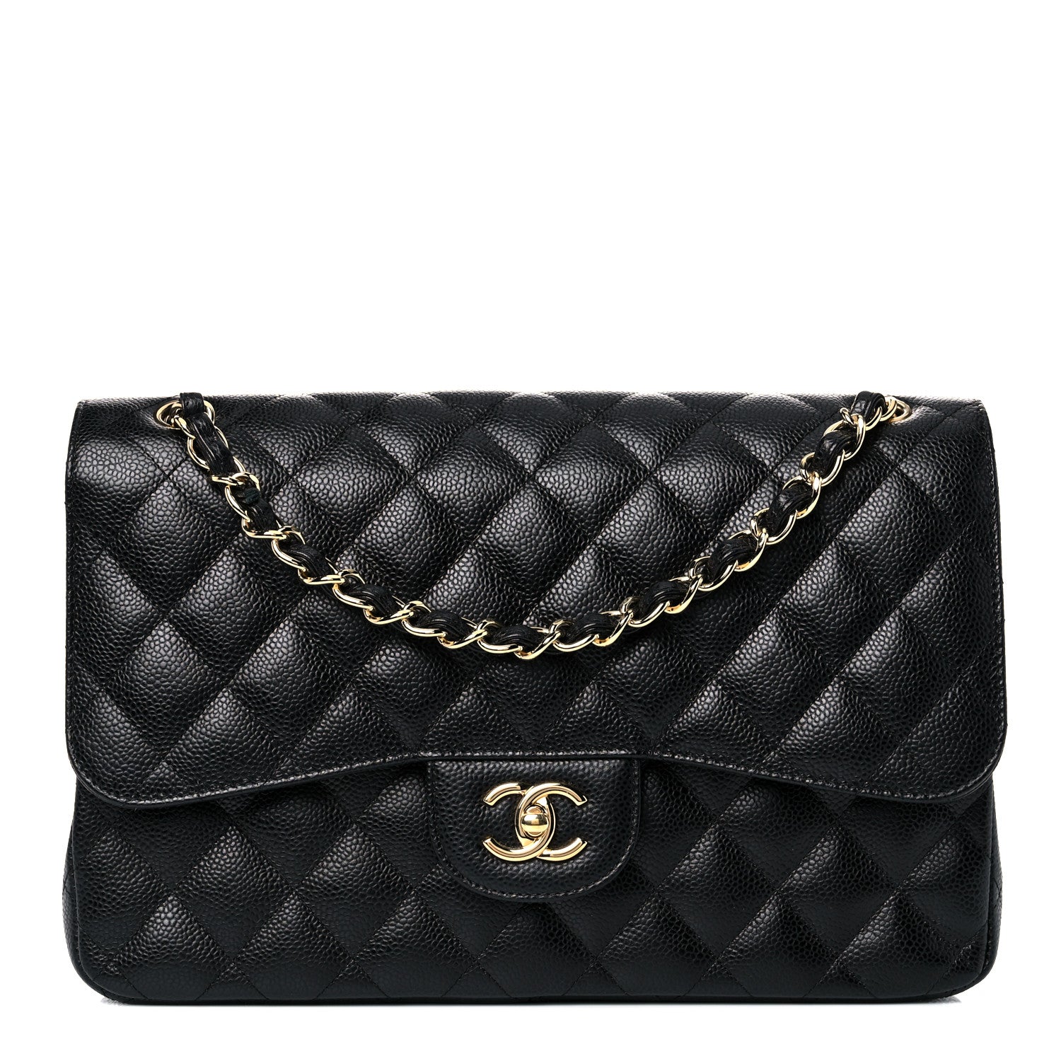 Chanel Caviar Quilted Jumbo Double Flap Black 1 of 13