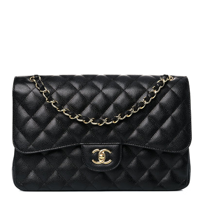 Chanel Caviar Quilted Jumbo Double Flap Black 1 of 13