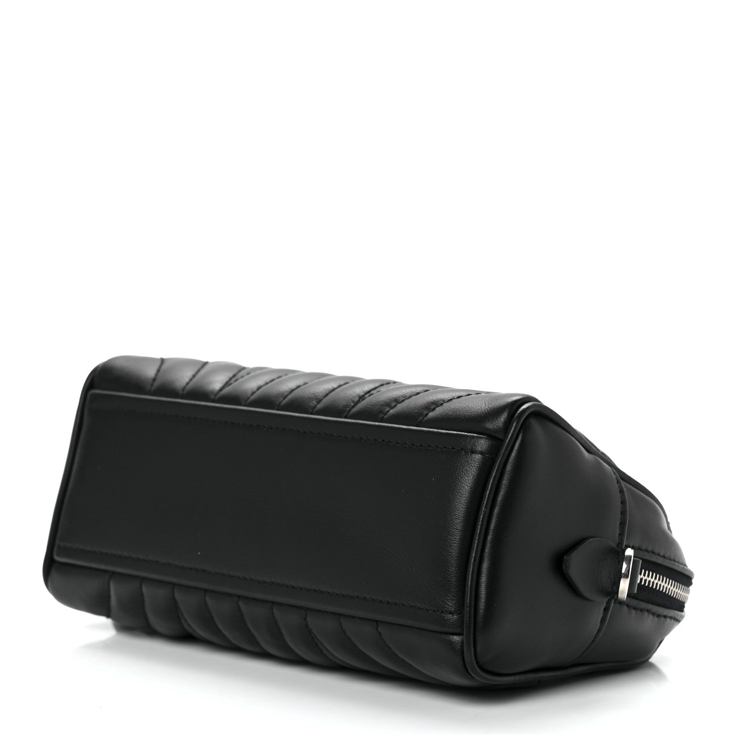 Prada Soft Calfskin Impunture Diagramme Wristlet Pouch Black 9 of 11