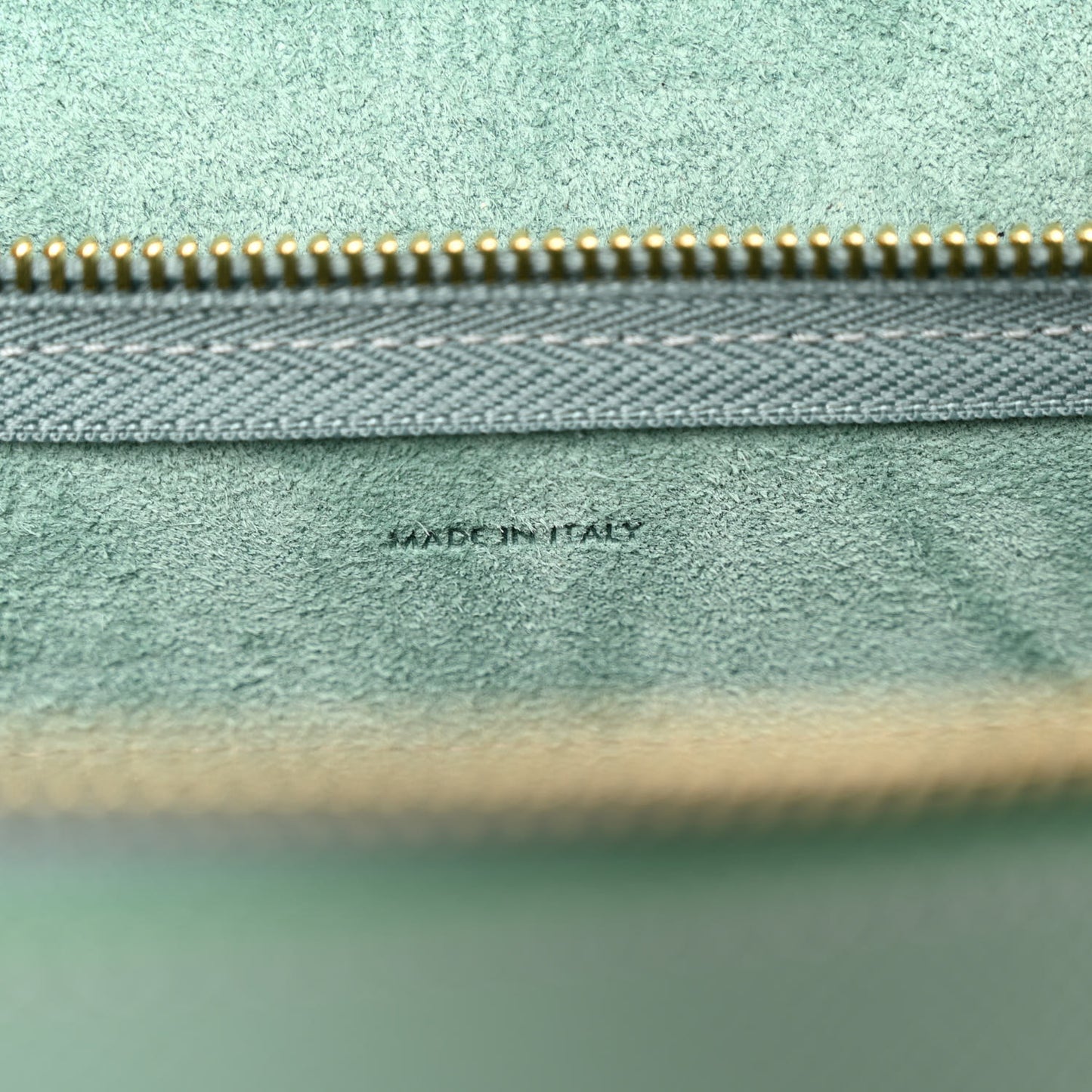 Grained Calfskin Nano Belt Bag Celadon