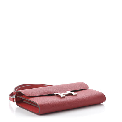Hermes Epsom Constance Long Wallet To Go Rouge Casaque 4 of 10