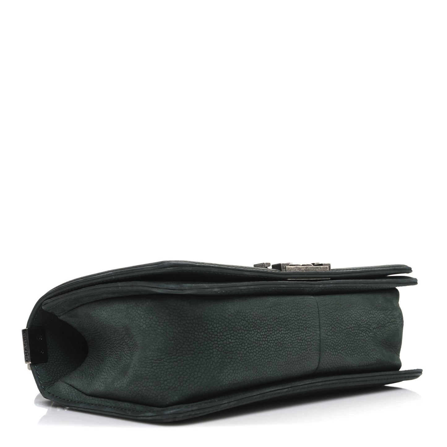 Iridescent Caviar Quilted Medium Boy Flap Dark Green