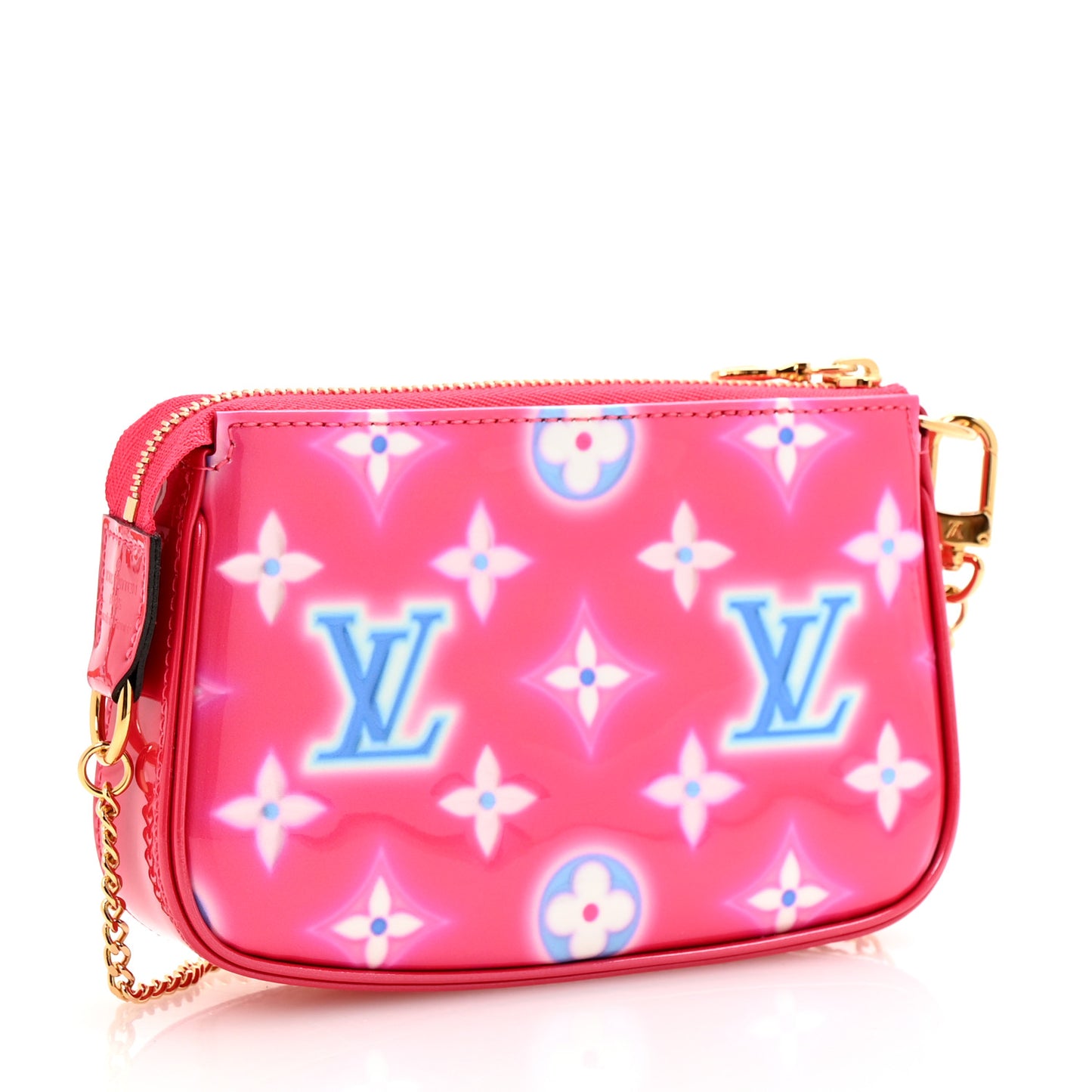 Vernis Valentine Mini Pochette Accessories Fuchsia Neon
