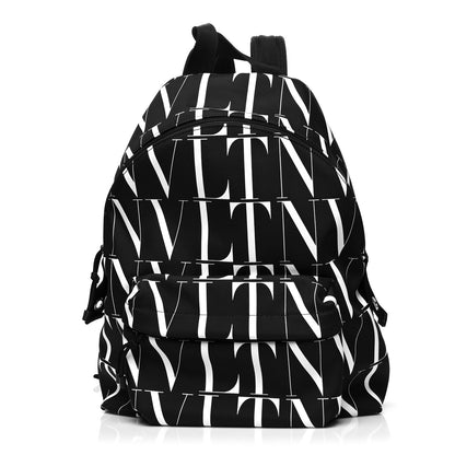 Valentino Garavani Nylon VLTN Times Backpack Black White 1 of 12