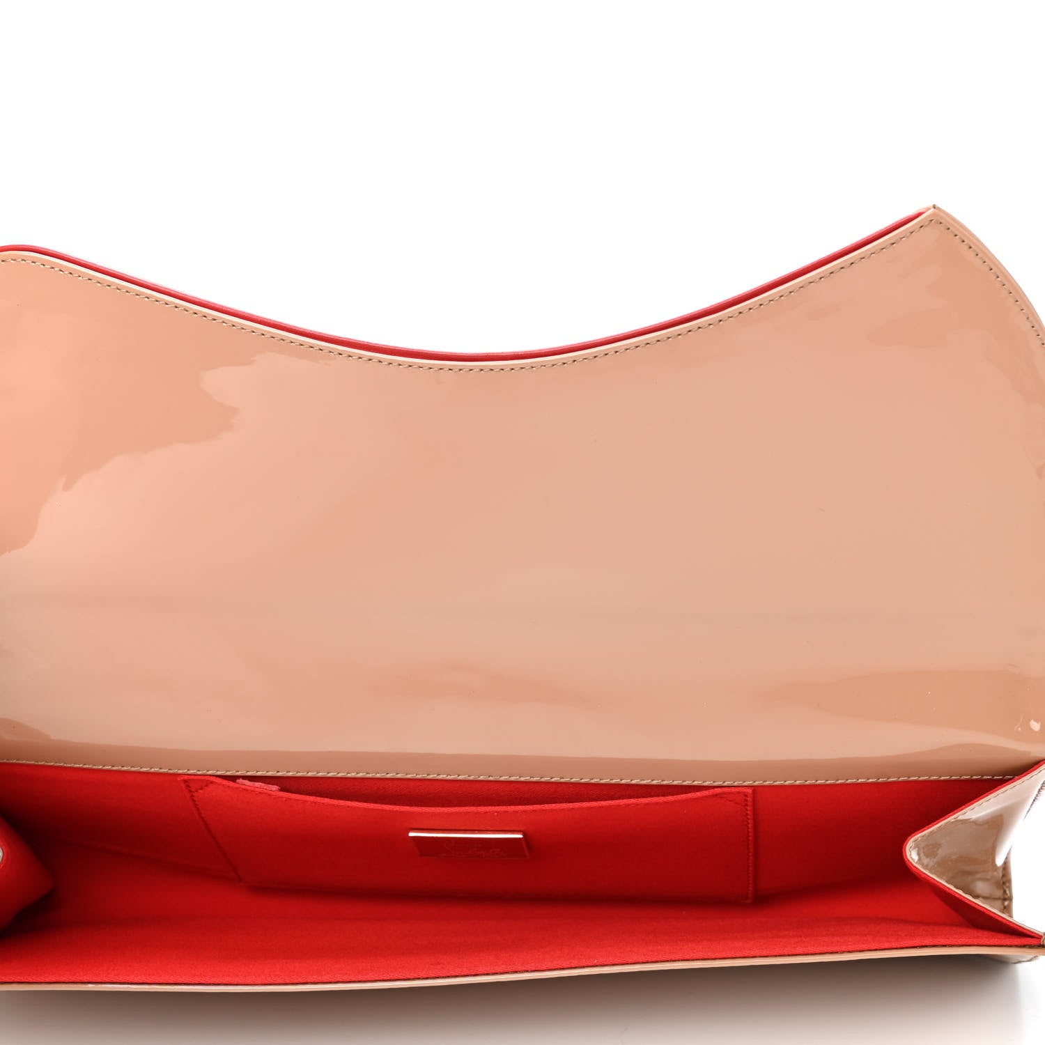 Christian Louboutin Patent Pigalle Clutch Nude 4 of 4