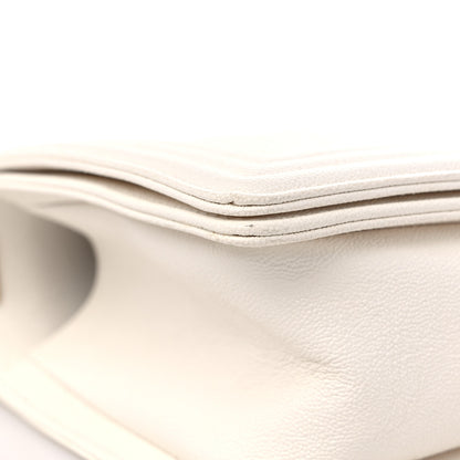 Chanel Caviar Quilted Medium Boy Flap White 8 of 13