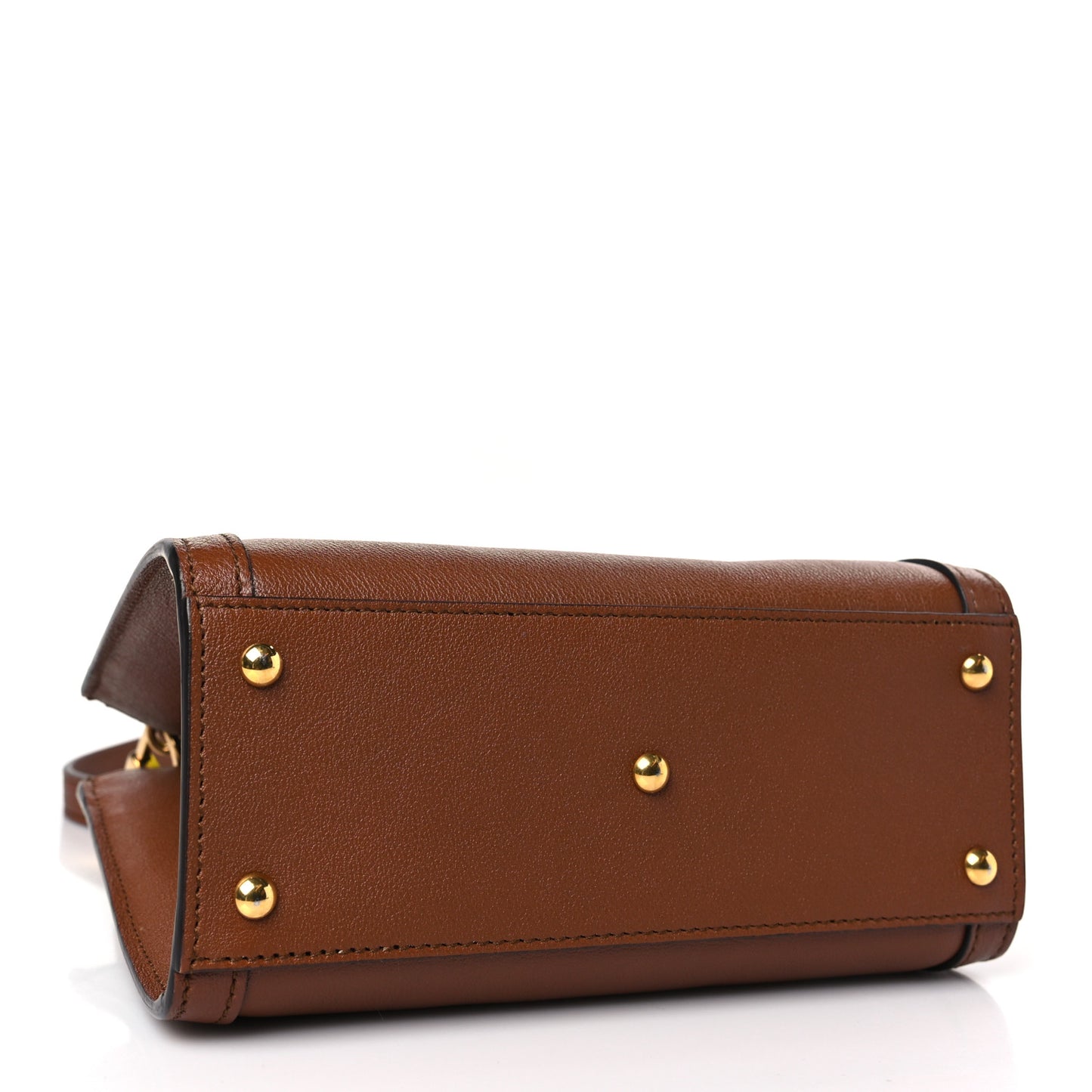 Wonka Grain Calfskin Mini Diana Tote Bag Cuir Yellow Fluo