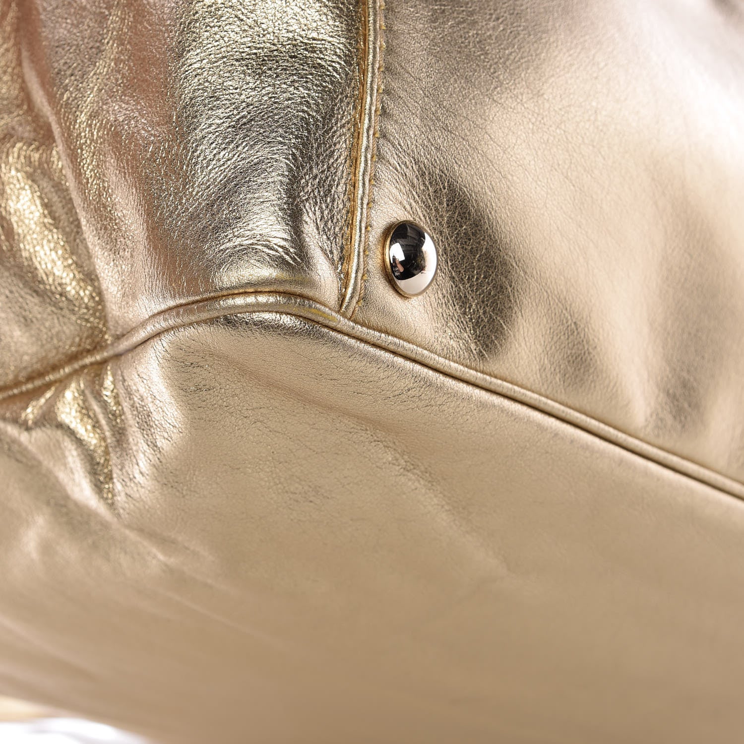 Saint Laurent Metallic Calfskin Y-Mail Tote Gold 15 of 15