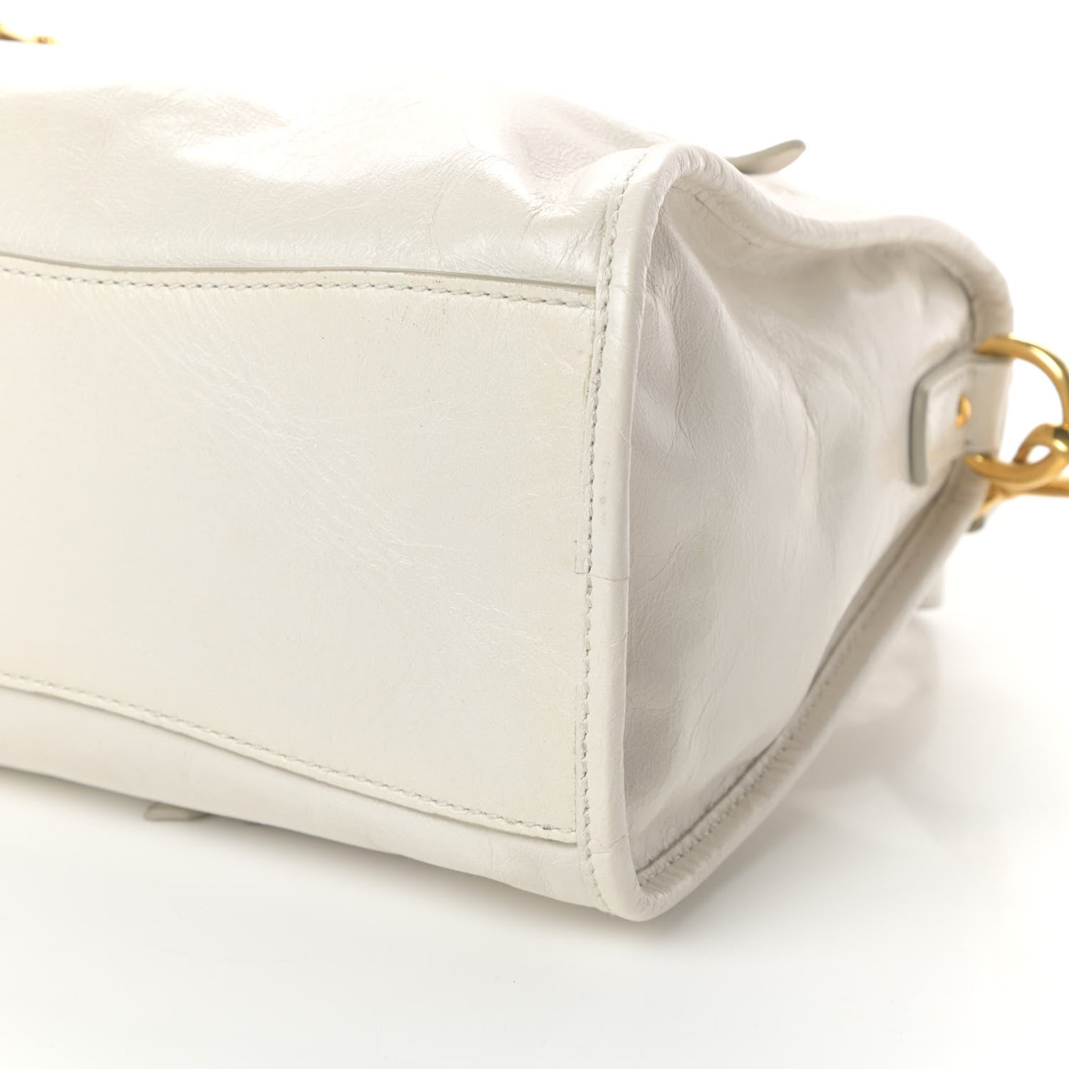 Miu Miu Vitello Shine Zip Tote Talco 9 of 11