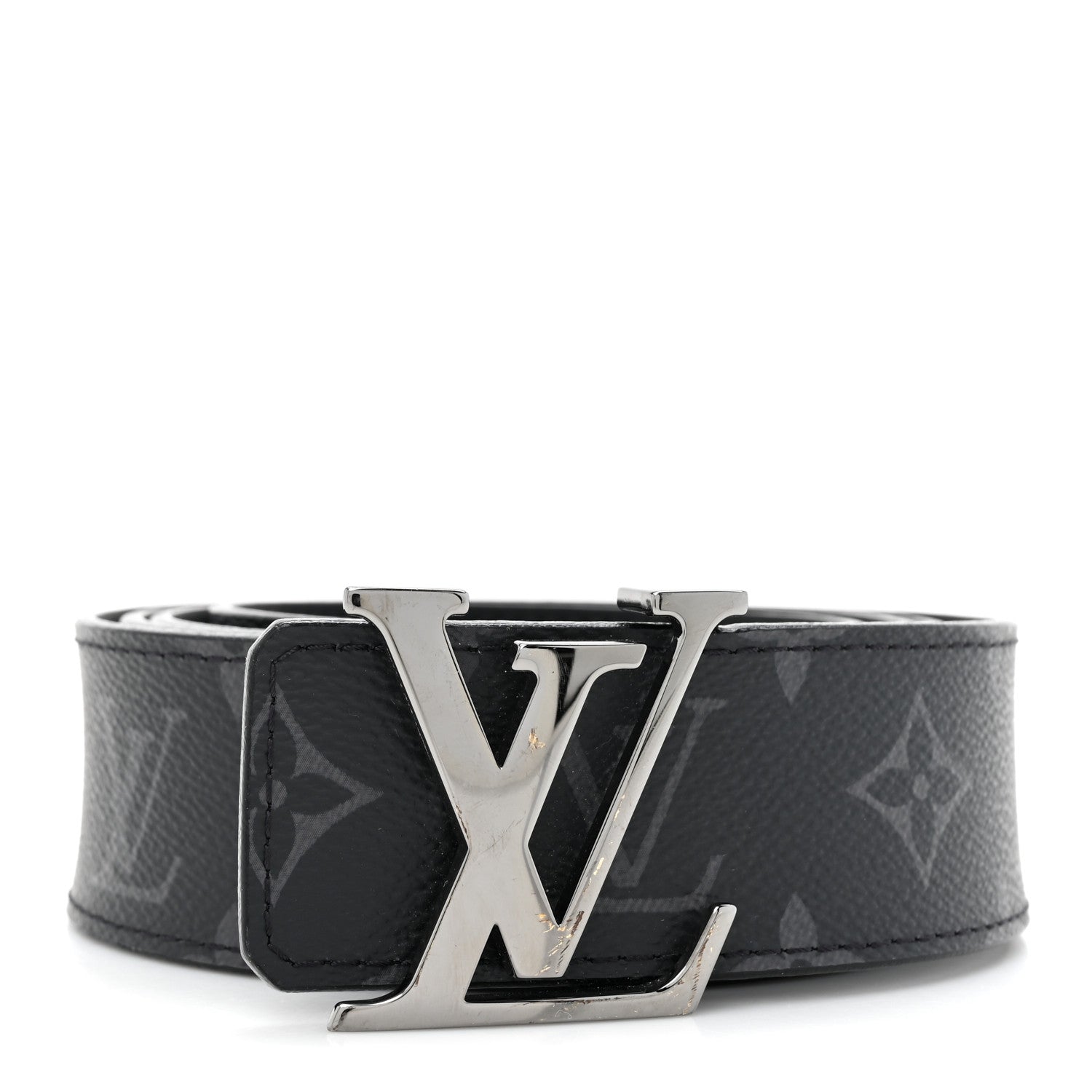 Louis Vuitton Calfskin Monogram Eclipse 40mm LV Initiales Reversible Belt 120 48 1 of 5