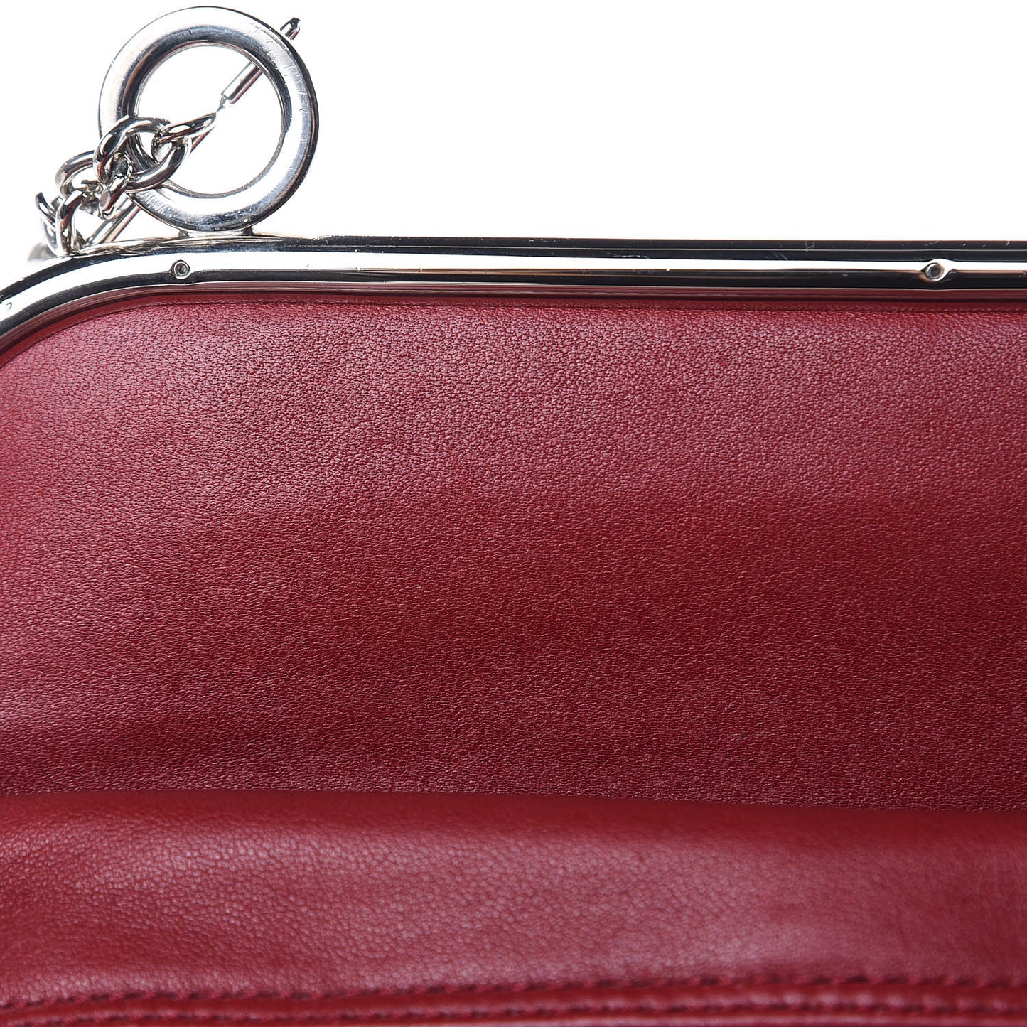 Lambskin Ultimate Soft Frame Bag Red