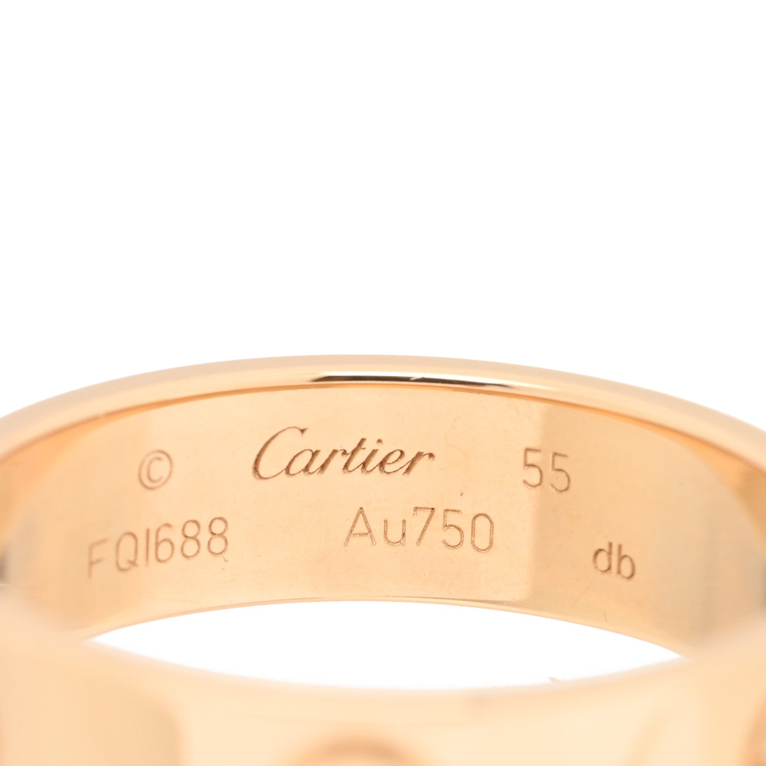 Cartier 18K Yellow Gold 5.5mm LOVE Ring 55 7.25 4 of 5