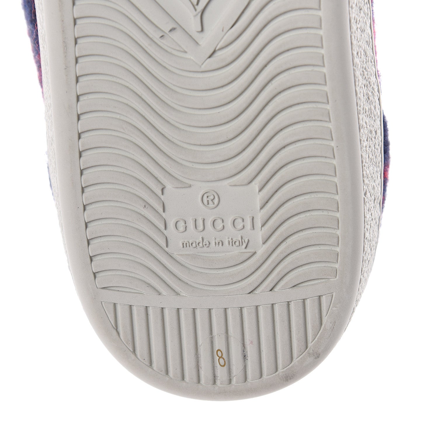 Gucci Covered Wool Big GG Monogram Mens Sneakers 8 Blue Red Mystic White 7 of 7