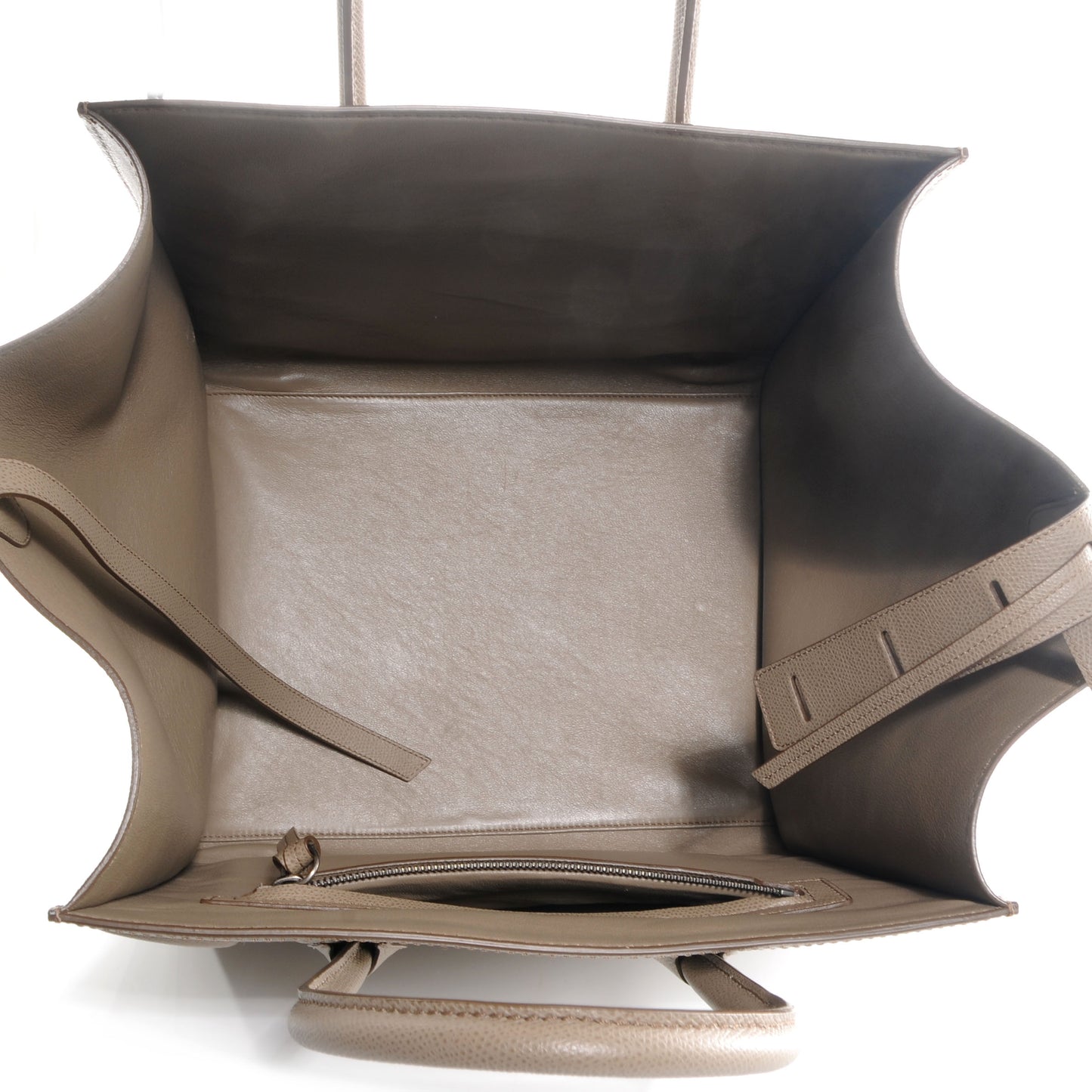 Grainy Calfskin Medium Phantom Luggage Taupe