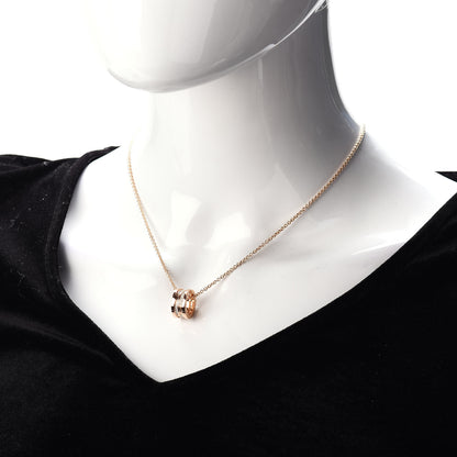 Bulgari 18K Rose Gold Diamond B.Zero1 Legend Pendant Necklace 2 of 4