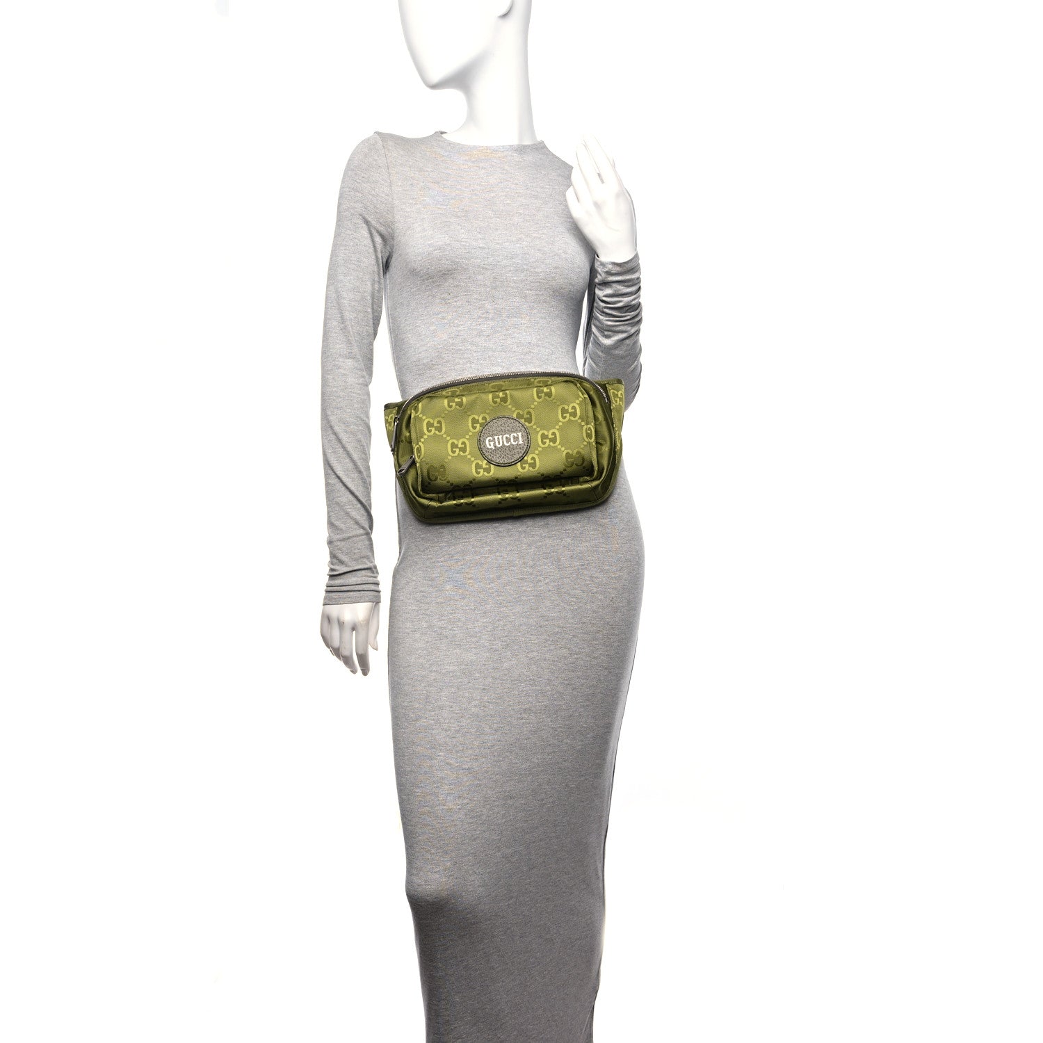 Gucci Econyl Nylon Monogram Off The Grid Large Belt Bag Green 3 of 10