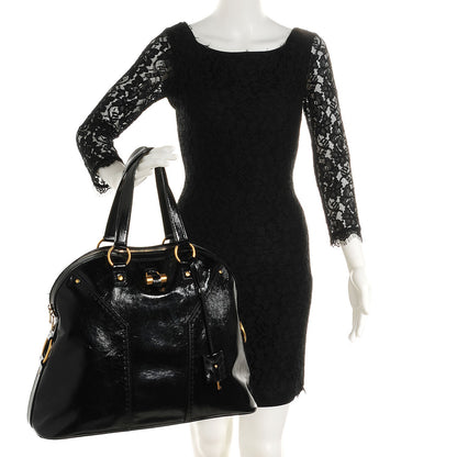Saint Laurent Patent Oversized Muse Black 2 of 7
