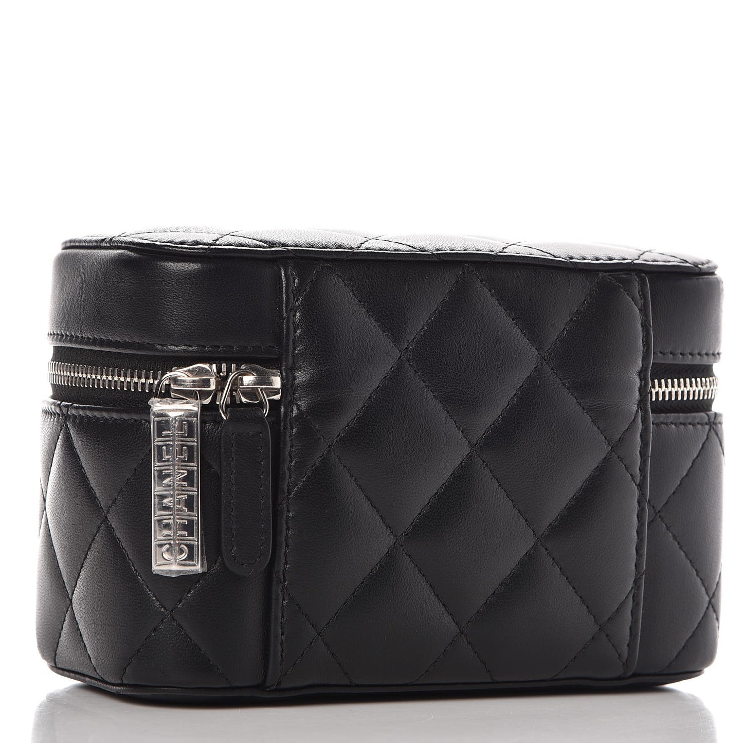 Lambskin Quilted Watch Case Black