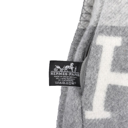 Hermes Wool Cashmere Avalon III Pillow PM Ecru Gris Clair 3 of 4