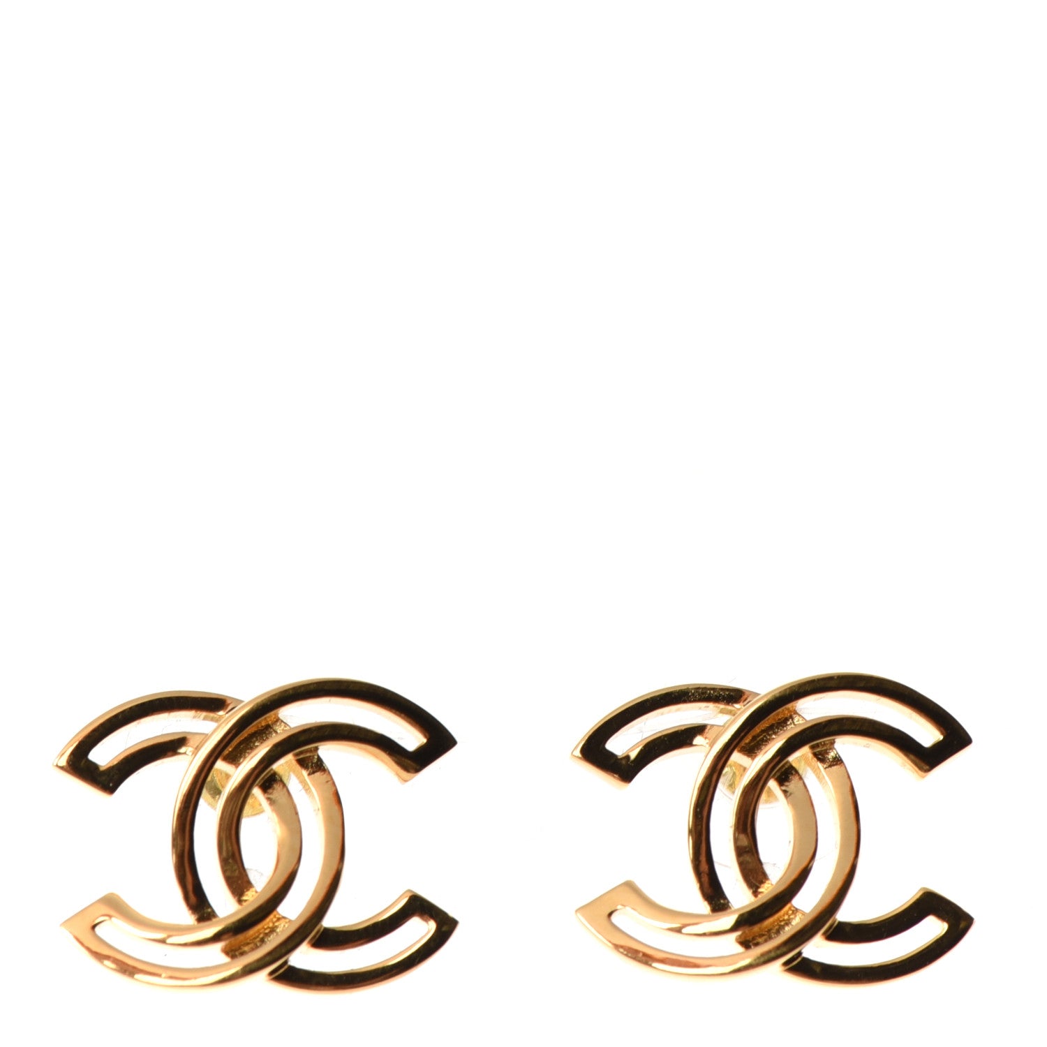 Chanel Metal Obazine CC Earrings Gold 1 of 4