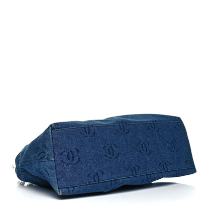 Chanel Denim CC Hobo Dark Blue 3 of 8