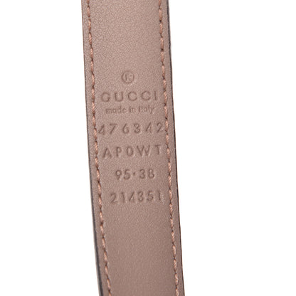 Gucci Calfskin Pearl Double G 20mm Belt 95 38 Porcelain Rose 4 of 7