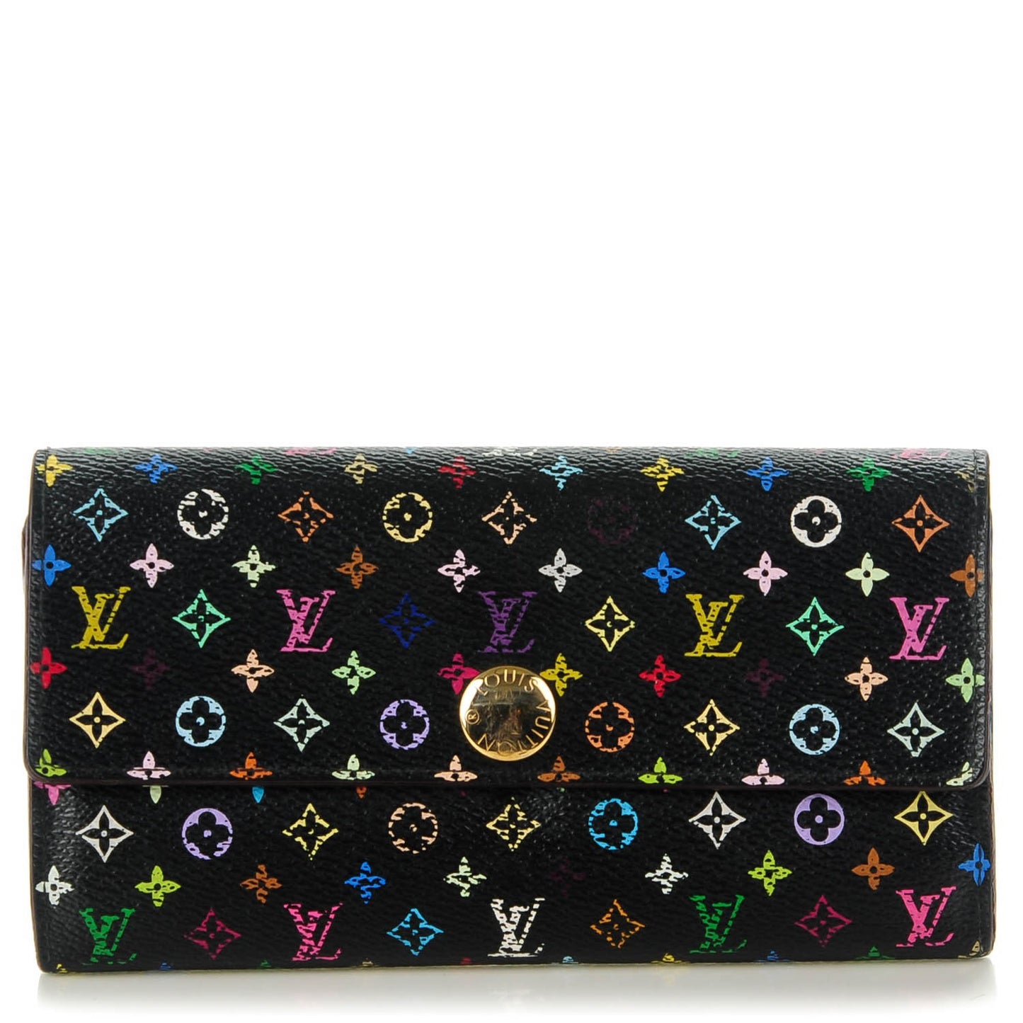 Monogram Multicolor Sarah Wallet Black Bleuet