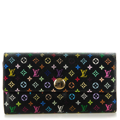 Louis Vuitton Monogram Multicolor Sarah Wallet Black Bleuet 1 of 7