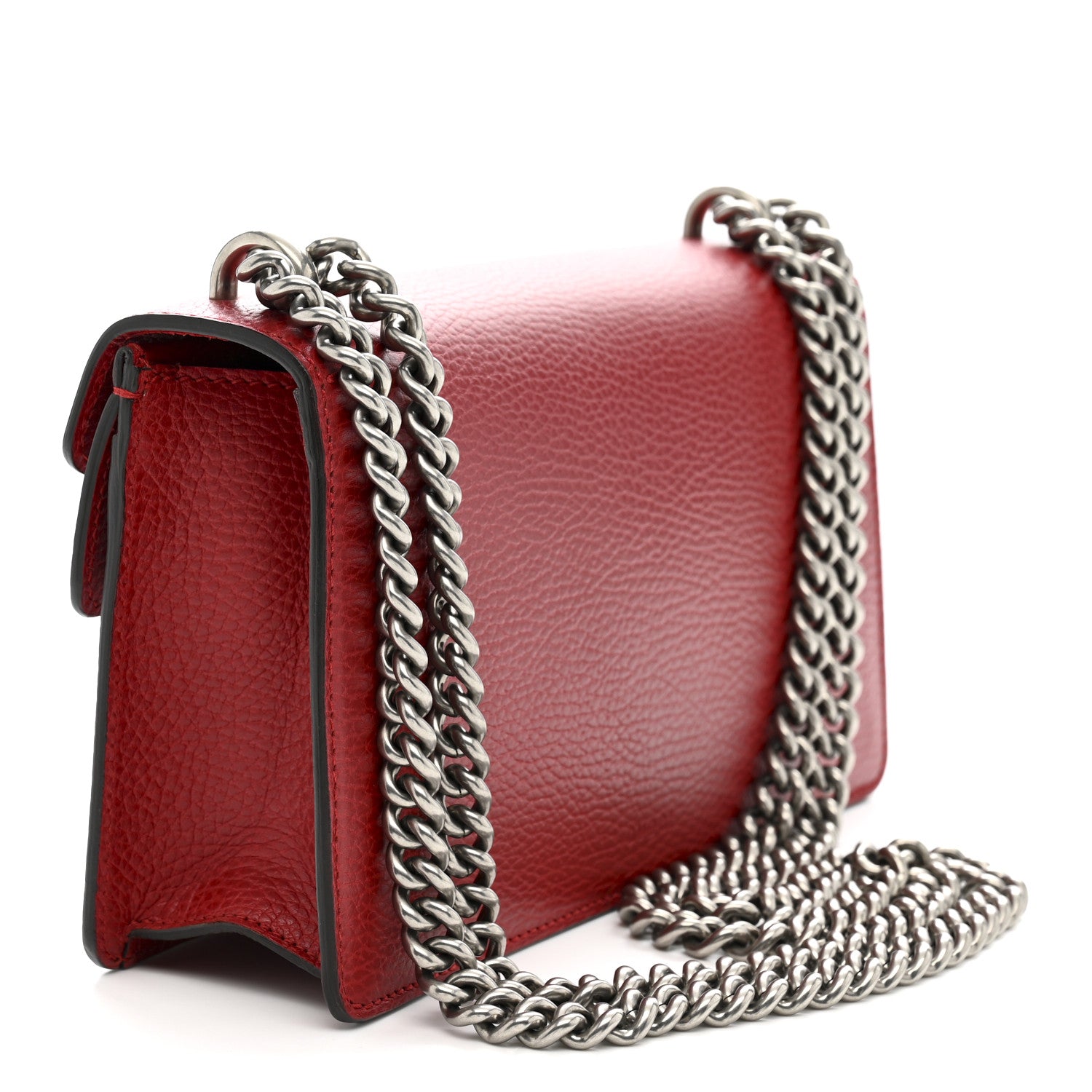 Gucci Dollar Calfskin Enamel Dionysus Shoulder Bag Hibiscus Red Electric Blue 3 of 13