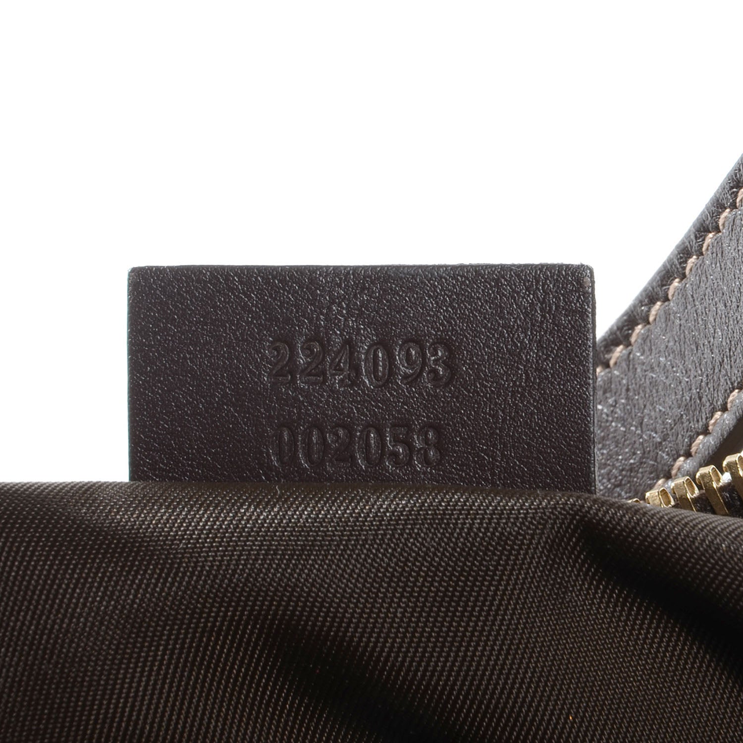 Gucci Monogram Strap Cosmetic Case Brown 7 of 7