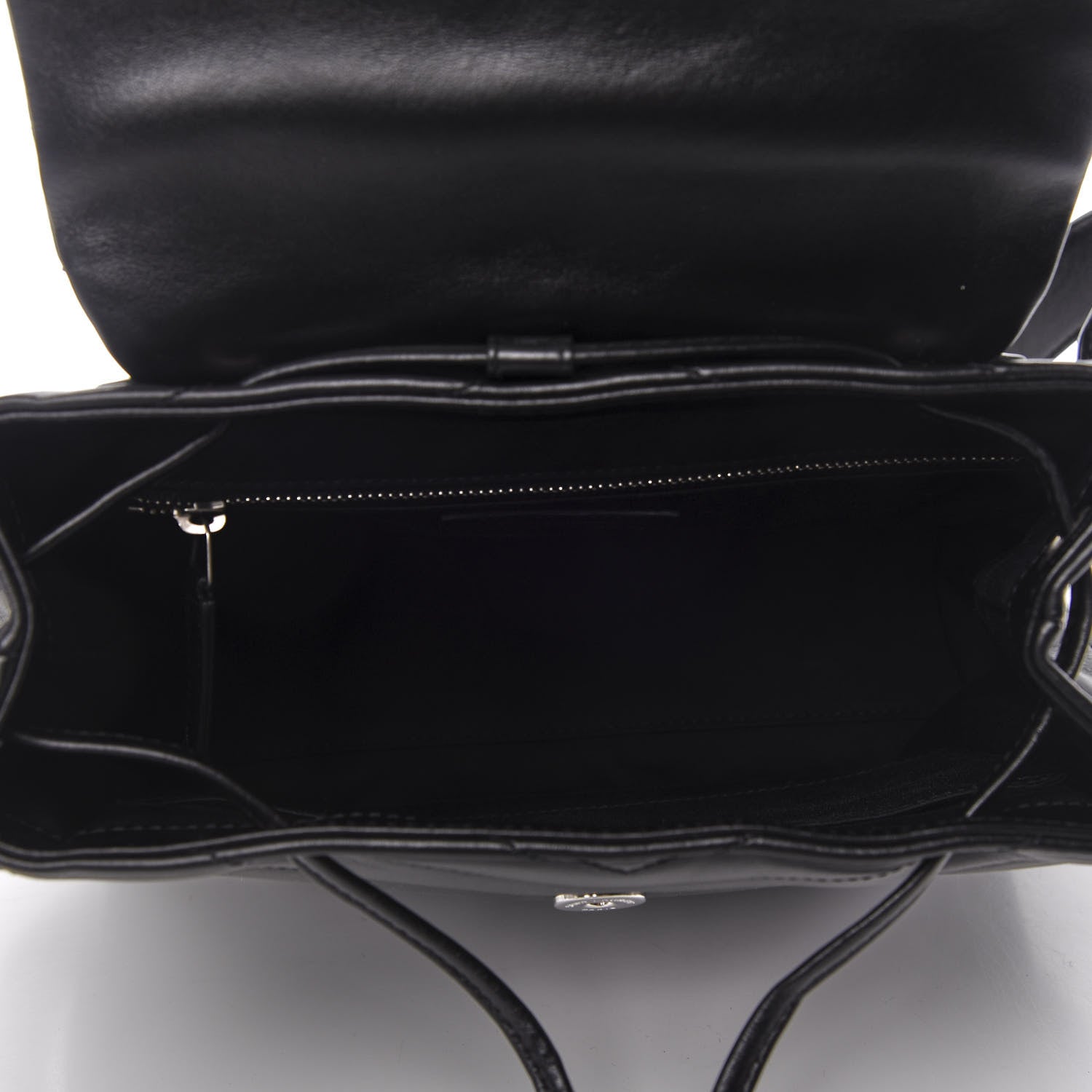 Saint Laurent Calfskin Y Quilted Monogram Small Loulou Backpack Black 4 of 8