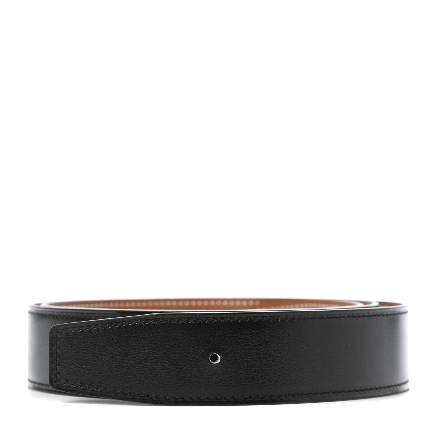 Hermes Box Togo 32mm Belt Strap 95 Black Gold 1 of 6