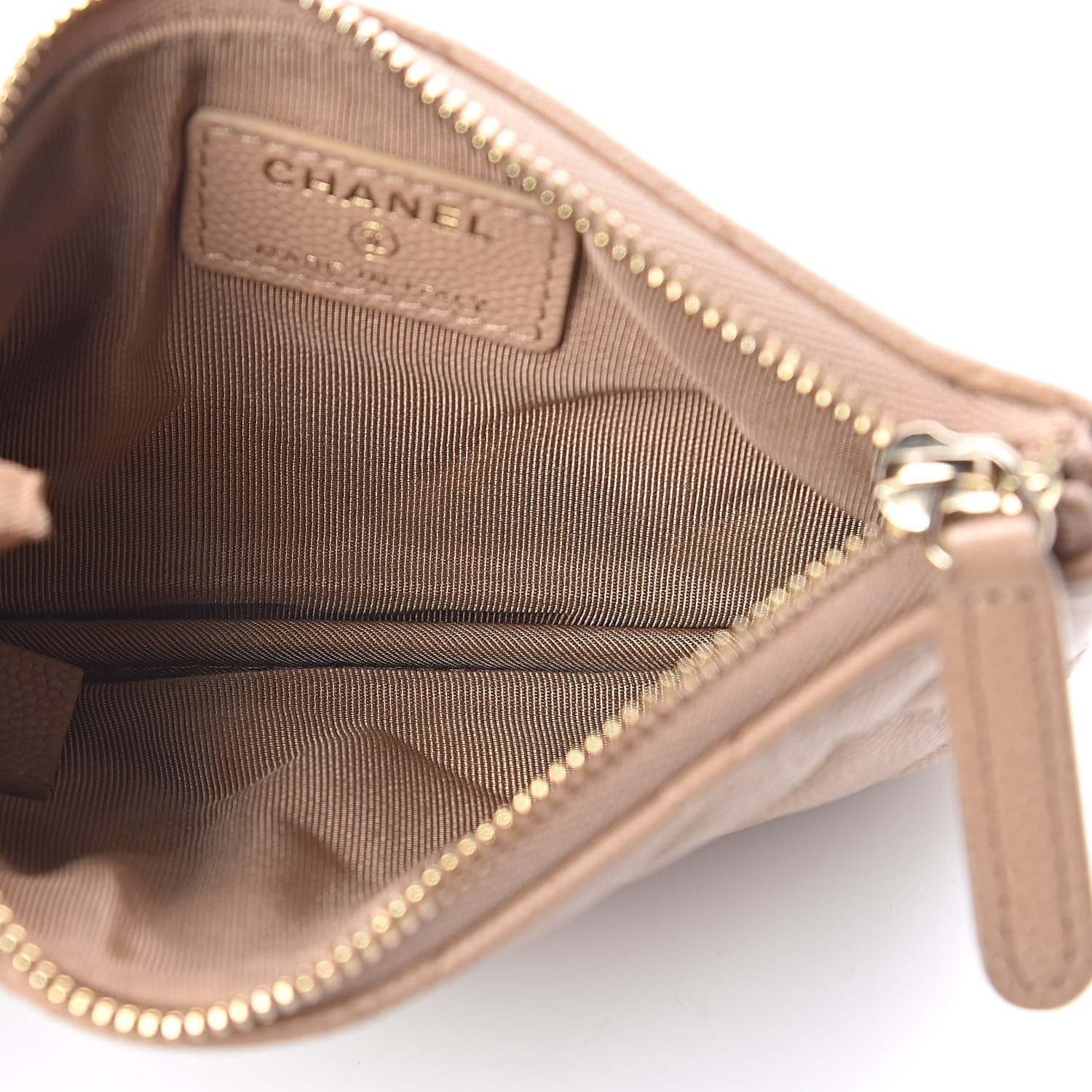 Chanel Caviar Quilted Small Cosmetic Case Beige 5 of 8