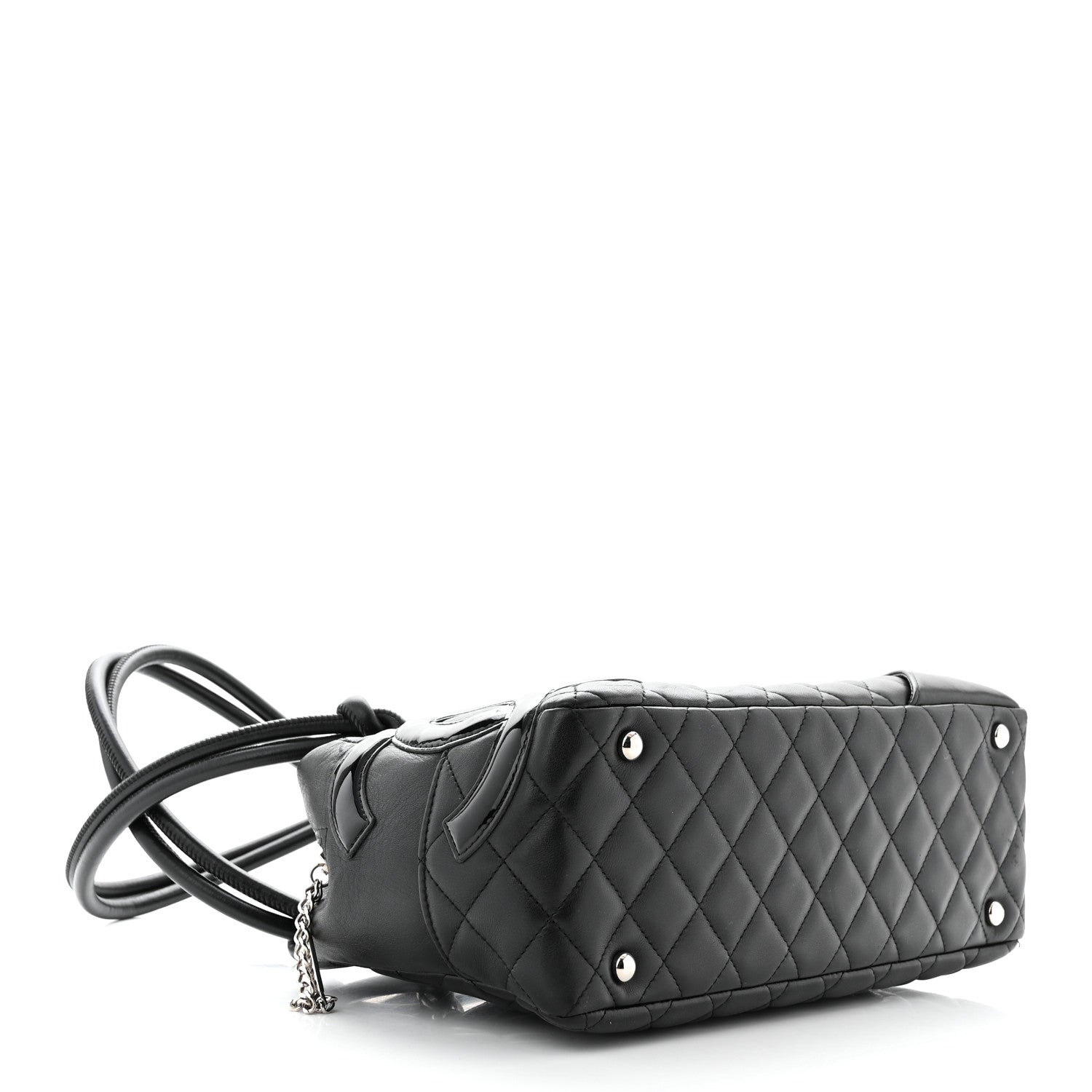 Chanel Calfskin Quilted Large Cambon Bowler Black 4 of 12