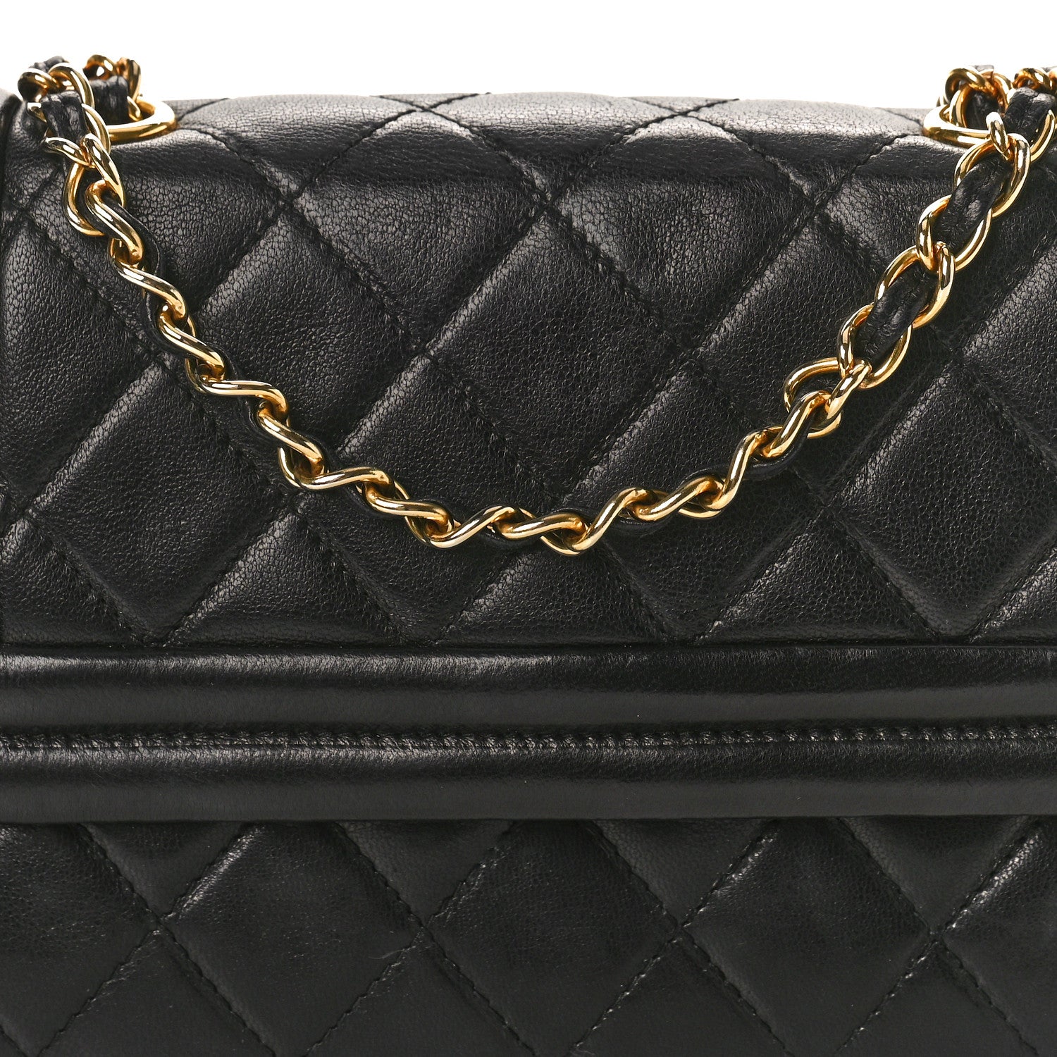 Chanel Lambskin Quilted Tassel Flap Bag Black 9 of 12