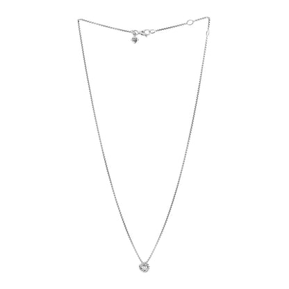 David Yurman Sterling Silver Diamond 8mm Petite Infinity Pendant Necklace 3 of 5