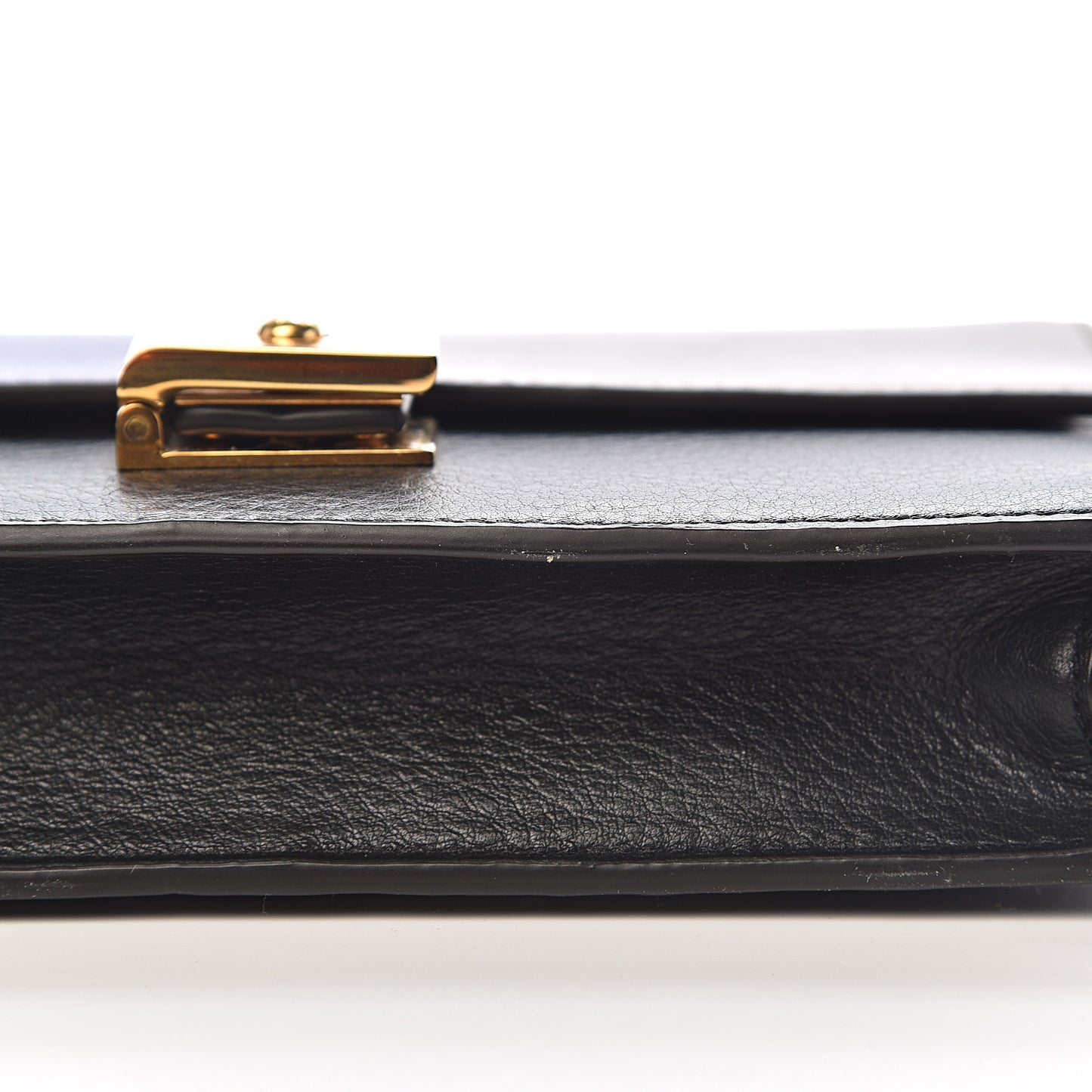 Smooth Calfskin Cheyne Clutch Indigo Clay Black