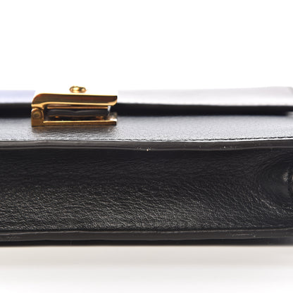 Mulberry Smooth Calfskin Cheyne Clutch Indigo Clay Black 10 of 12
