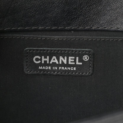 Chanel Metallic Calfskin Quilted Medium Boy Flap Black 6 of 15