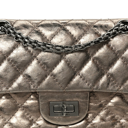 Chanel Aged Calfskin Quilted 2.55 Reissue Mini Flap Dark Silver 8 of 10