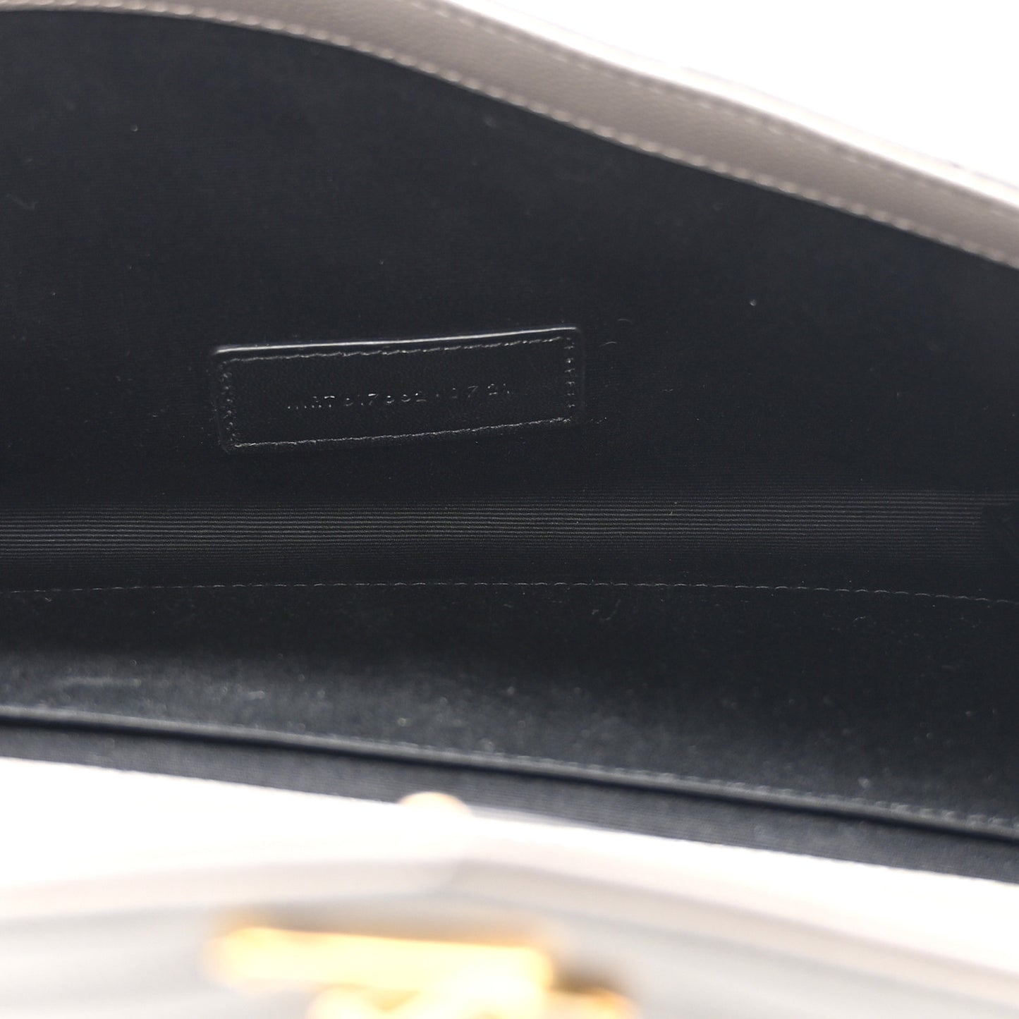 Grain De Poudre Matelasse Chevron Monogram Envelope Clutch Fog