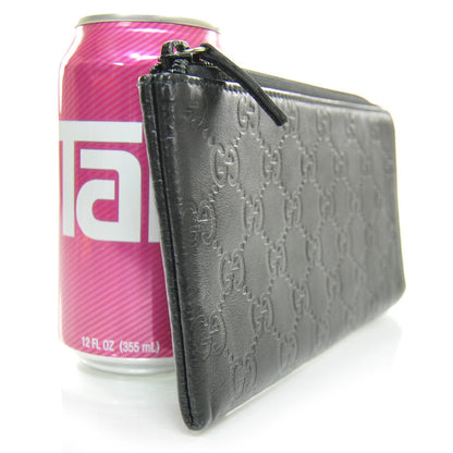 Gucci Guccissima Flat Zip Around Wallet Black 4 of 8