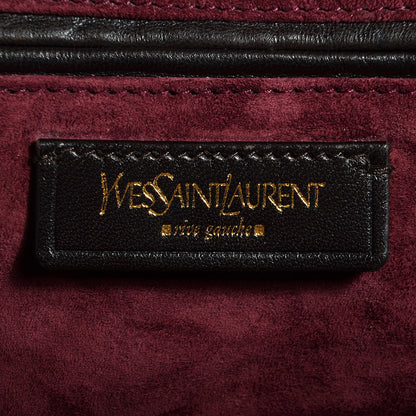 Saint Laurent Coated Linen Medium Easy Sac Burgundy 6 of 8
