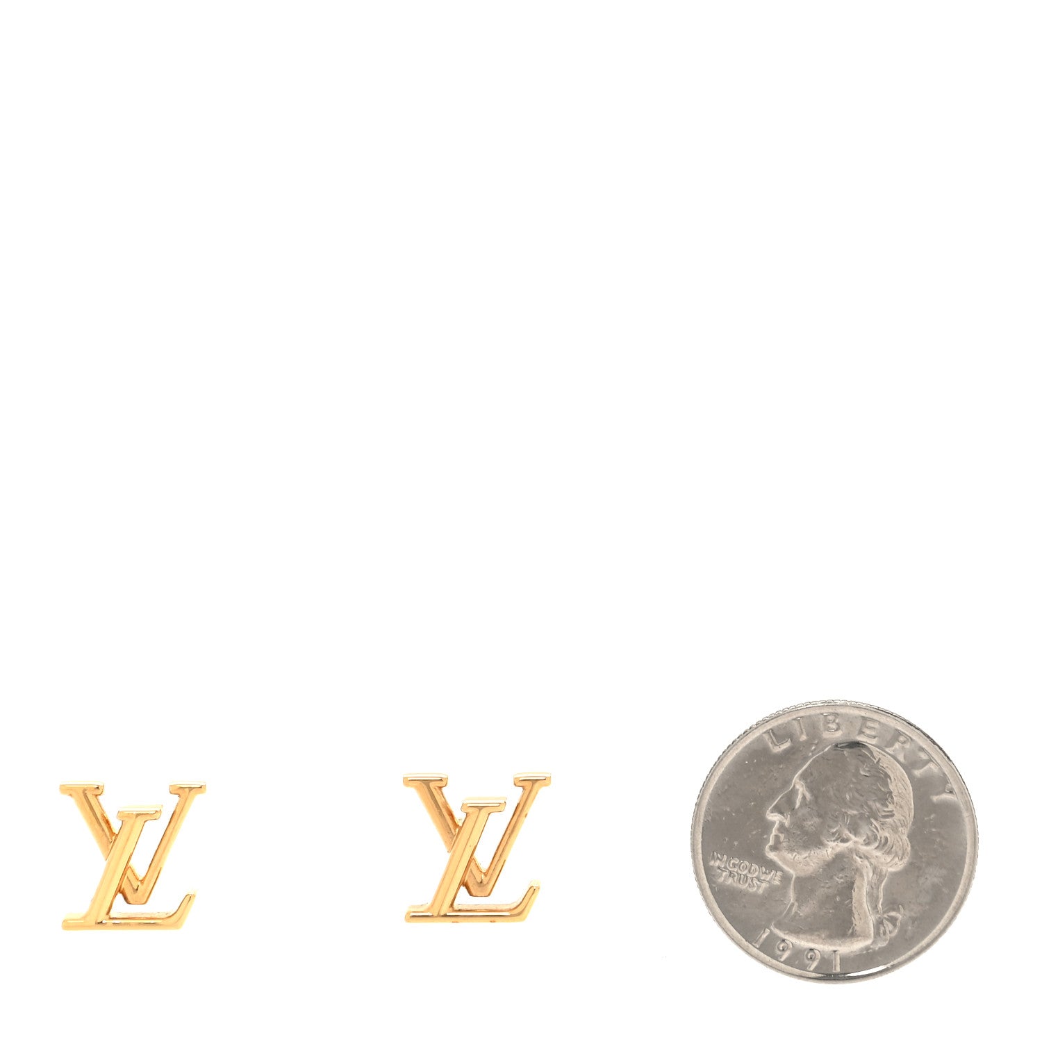 Louis Vuitton Metal LV Iconic Earrings Gold 2 of 6