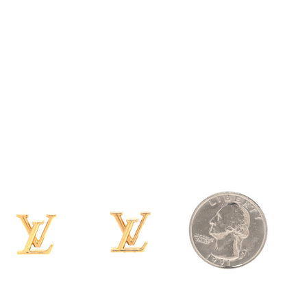 Louis Vuitton Metal LV Iconic Earrings Gold 2 of 6