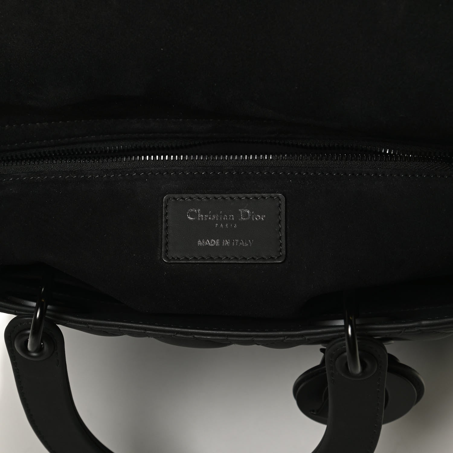 Christian Dior Ultra Matte Calfskin Cannage Large Lady Dior Black 6 of 15